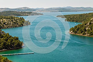 Adriatic bay near Skradin in Croatia