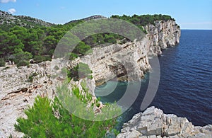 Adriatic cliff coast Croatia