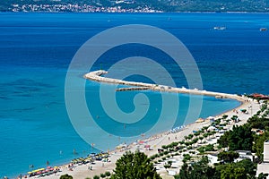 Adriatic coastline in Omis, Croatia.