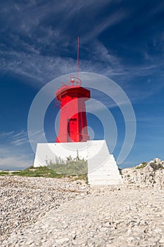 Adriatic lighthouse in the Istria , Croatia