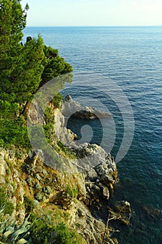 Adriatic sea coast landscape.