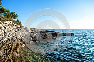 Adriatic Sea coastline in Croatia