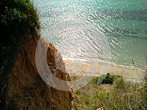 The Adriatic sea glaring under bright sunshine, Albania