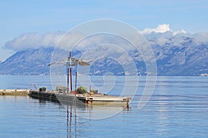 Adriatic sea Makarska docking island