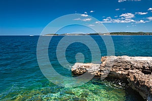 Adriatic sea scenic view. Croatian coast