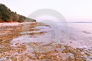 Adriatic sea shore. Losinj island, Croatia.