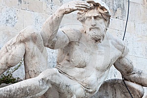 Adriatic Sea Statue. Fountains of the two Seas. The Vittoriano, Rome