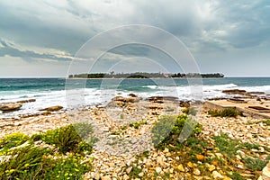 Adriatic sea view at Rovinj, popular touristic destination of Croatian coast