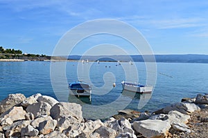 Adriatic sea view of the sailboats