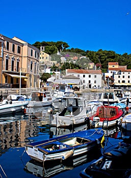 Adriatic town of Veli Losinj harbor