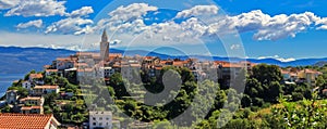 Adriatic Town of Vrbnik panoramic view