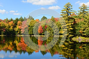 Adrondack Mountains in Fall, New York, USA