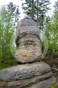 Adrspach sandstone rock formations in Czech