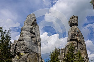 Adrspach sandstone rock formations in Czech