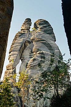Adrspach Skalne Miasto, a rock formation on the tourist route