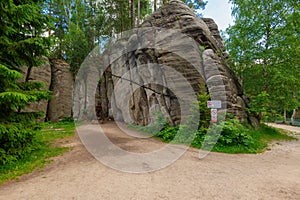 Adrspach Teplice rock city in Czech Republic