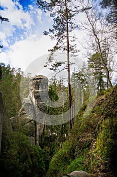 Adrspach Teplice Rock Formation in Czech Republic