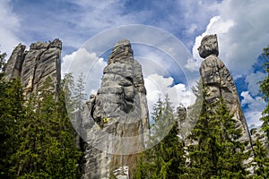 Adrspassko-teplicke skaly sandstone rocks and rock formations in Czech