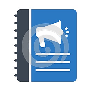 Ads glyph colour vector  icon