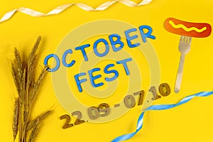 Ads event of october beer festival in autumn october month