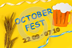 Ads event of october beer festival in autumn october month