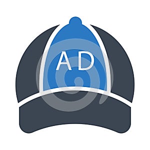 Ads glyph colour vector  icon