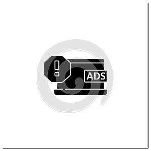 Ads notification glyph icon