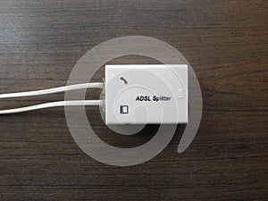 ADSL Splitter connected by cable photo