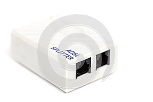 ADSL Splitter Isolated On White