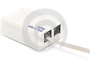 ADSL Splitter Isolated On White