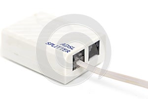 ADSL Splitter Isolated On White