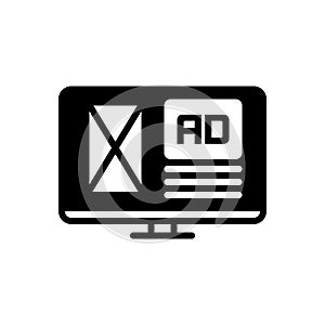 Black solid icon for Adspace, mockup and advertising