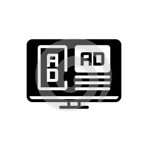 Black solid icon for Adspace, mockup and advertising