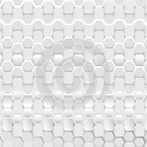 Adstract connection background with hexagonal white and grey pattern
