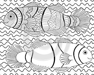 Adult antistress or children coloring page.