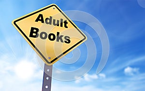 Adult book sign
