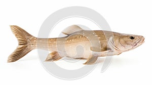 Adult Brown Cod Fish On White Background