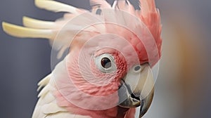 ADULT, CLOSE-UP OF HEAD, PINK COCKATOO OR MAJOR