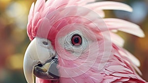 ADULT, CLOSE-UP OF HEAD, PINK COCKATOO OR MAJOR