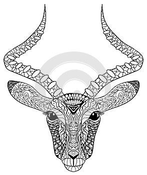 Adult coloring page for antistress art therapy.