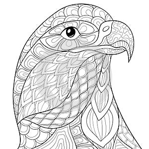 Adult coloring page eagle