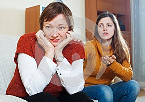 Adult daughter asks for forgiveness from mature mother