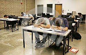 Adult Ed - Asleep in Class photo