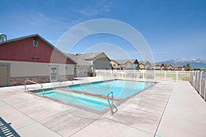 Adult and kiddy swimming pool at a residential community recreational area