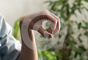 Adult Learning Sign Language For Deaf Disabled