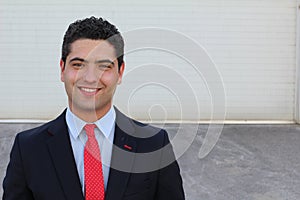 Adult male in his early thirties wearing suit