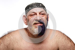 Adult man color beard