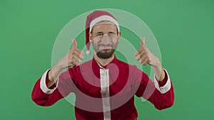 Adult Man Santa Claus Ok With Thumbs