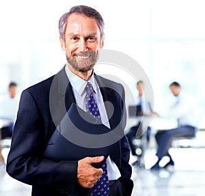 Adult man smiling looking at the camera