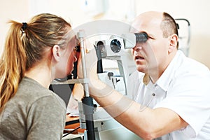 Adult ophthalmology or optometry photo